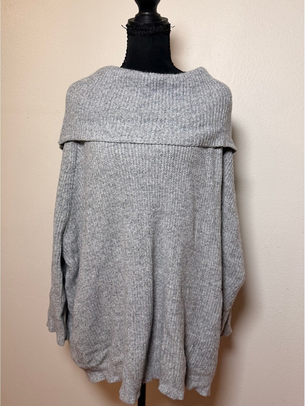 Chico's Gray Cowl Neck Sweater XXL Cozy